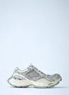 Balenciaga Multicolor Synthetic Leather And Mesh Stapler Sneakers In Gray