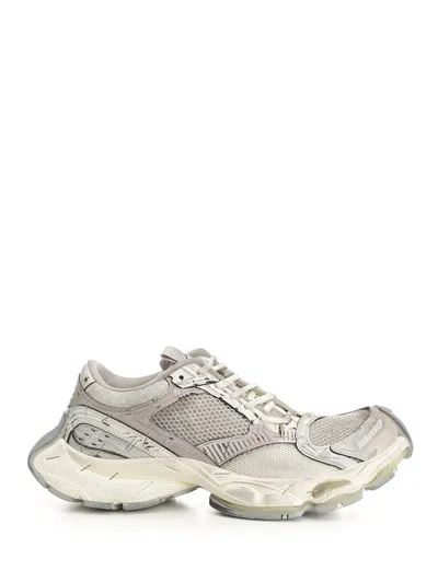 Balenciaga Stapler Sneakers Beige In Gray