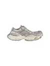 Balenciaga Multicolor Synthetic Leather And Mesh Stapler Sneakers In Gray