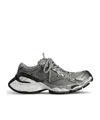 Balenciaga Gray & Silver Stapler Sneakers In Gray