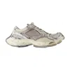 Balenciaga Multicolor Synthetic Leather And Mesh Stapler Sneakers In Sand