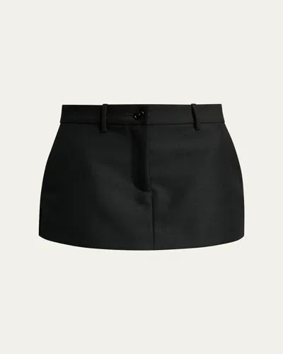 Balenciaga Starch Regenerative Wool Mini Hybrid Skort In Black