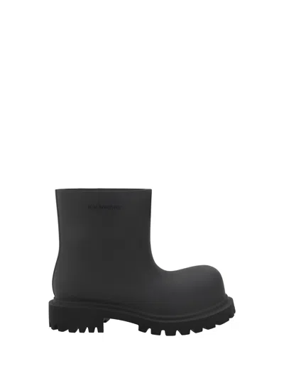 Balenciaga 55mm Steroid Rubber Boots In Black