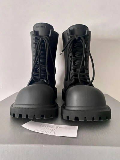 Pre-owned Balenciaga Steroid Boot Full Eva 42 Us9.0 Gently Used In Black