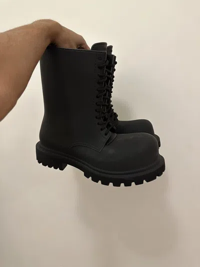 Pre-owned Balenciaga Steroid Boots In Black