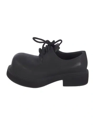 Pre-owned Balenciaga Steroid Derby Rubber Oxfords In Black