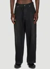 Balenciaga Folded Wide-leg Jeans In Black