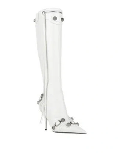 Balenciaga Stiletto Heel Tall Boots In White