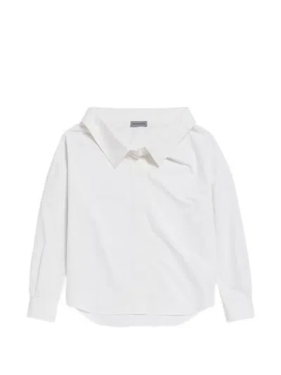 Balenciaga Stola Concealed-button Shirt In White