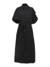 Balenciaga Stole Trench Coat Coats And Trench Coats Black In Blue