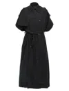 Balenciaga Stole Trench Coat Coats And Trench Coats Black In Black