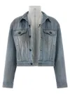 Balenciaga Double Layer Jacket In Blue
