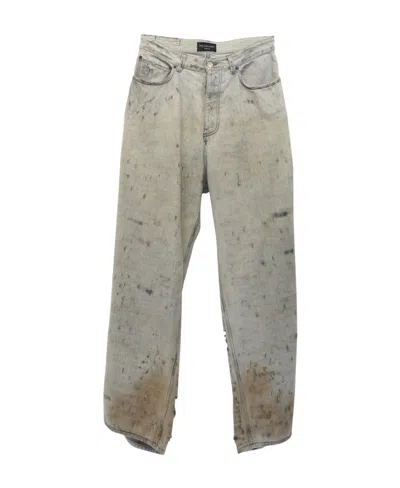 Balenciaga Straight Casual Pants In Gray
