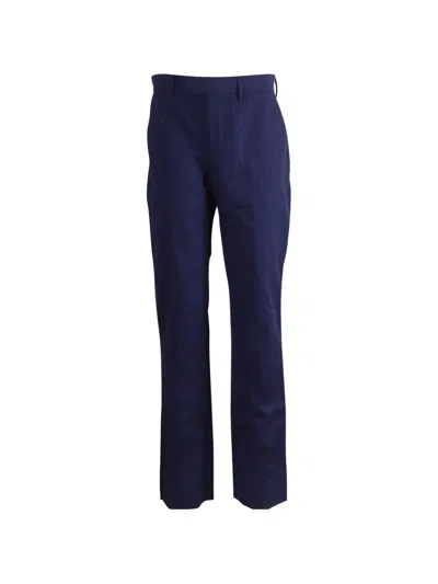 Pre-owned Balenciaga Straight-cut Trousers In Blue