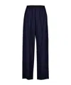 Balenciaga Straight-fit Pinstripe Trousers In Dark Navy