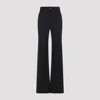 Balenciaga Straight Fit Stretch Wool Twill Tailored Pants In Black