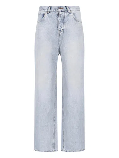 Balenciaga Straight Jeans In Blue