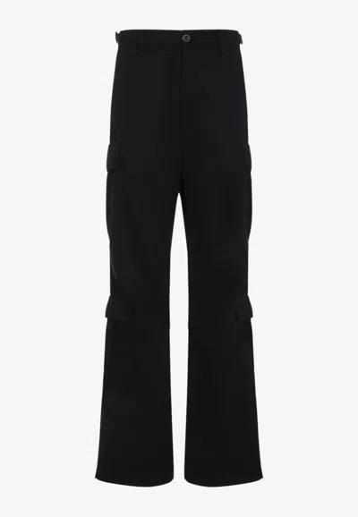 Balenciaga Straight-leg Cargo Pants In Black