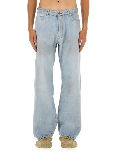 Balenciaga Straight Leg Jeans In Blue