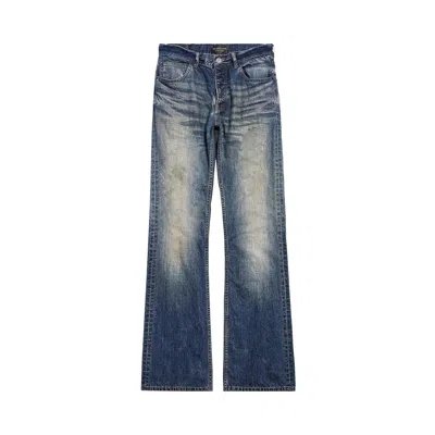 Pre-owned Balenciaga Straight Leg Pants 'whisker' | Blue | Women's Size S