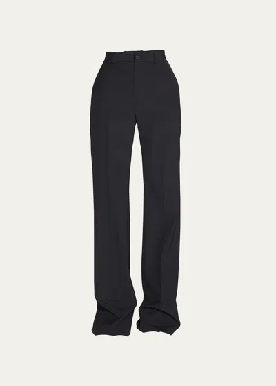 Balenciaga Wide Leg Pants In Black