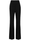 Balenciaga Wide-leg Wool Trousers With Belt Loops And Pleats In Black
