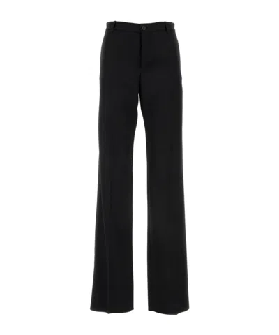 Balenciaga Straight-leg Tailored Wool Trousers In Black