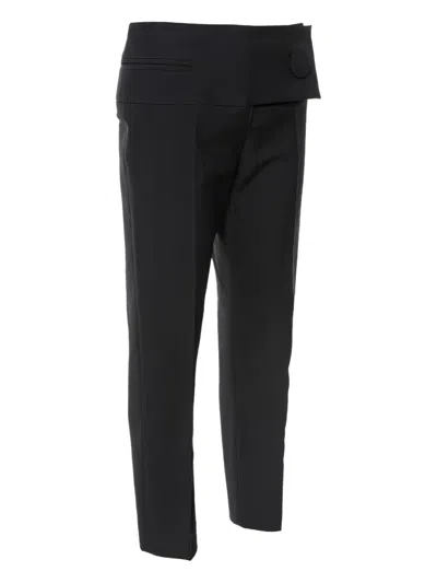 Pre-owned Balenciaga Straight-leg Trousers In Black