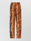 Balenciaga Straight Leg Trousers Elastic Waistband In Multi