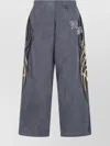 Balenciaga Straight Leg Trousers Graphic Print In Blue