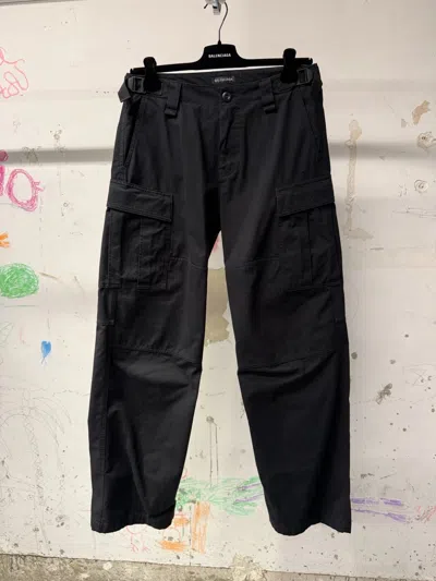 Balenciaga Straight-leg Work Pants In Black