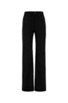 Balenciaga Straight Fit Stretch Wool Twill Tailored Pants In Black