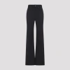 Balenciaga Straight Fit Stretch Wool Twill Tailored Pants In Black