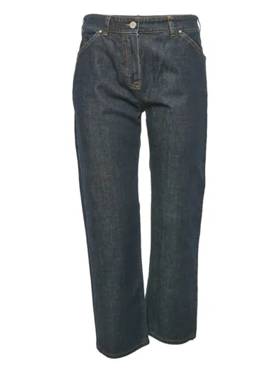 Pre-owned Balenciaga Straight-leg Trousers In Blue