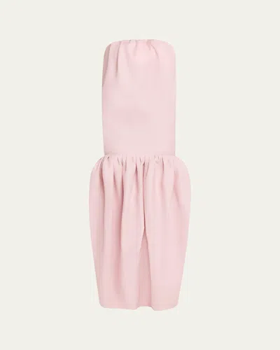 Balenciaga Strapless Double Balloon Gown In Pink