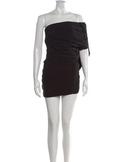 Pre-owned Balenciaga Strapless Mini Dress In Black