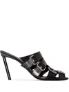 Balenciaga Strappy Buckled 80mm Mules In Black