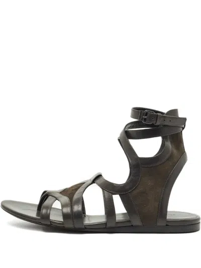 Pre-owned Balenciaga Strappy Leather Sandals In Brown