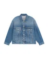 Balenciaga Oversized Vintage Denim Jacket In Blue