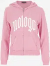 Balenciaga Stretch Cotton Sweatshirt With Front Pockets In Pink