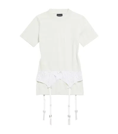 BALENCIAGA STRETCH-COTTON LINGERIE T-SHIRT