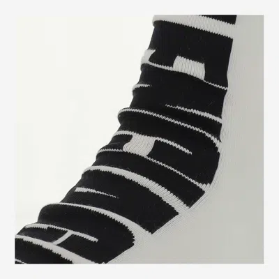Balenciaga Stretch Cotton Logo Socks In White