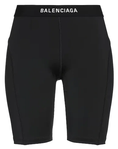 Balenciaga Stretch Cycling Shorts In Black