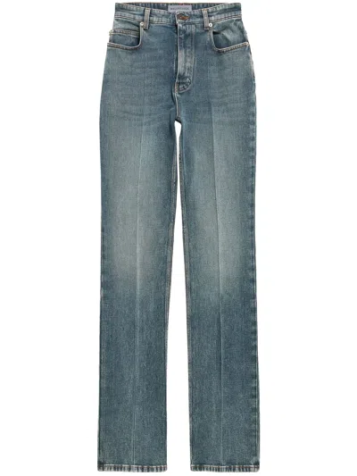 Balenciaga Vintage Blue Cotton Polyester Viscose Elastane Jeans