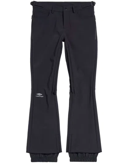 Balenciaga Stretch Flared Pants In Black