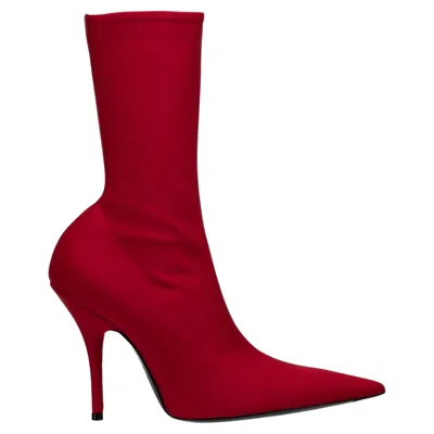 Pre-owned Balenciaga Stretch Knit Knife Boot Red 36 Fr