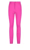 Balenciaga Skinny-leg Zip-hem Legging Pants In Pink