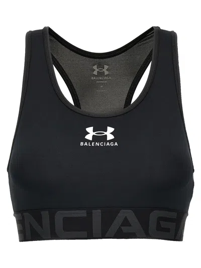 Balenciaga Logo-print Stretch Technical Jersey Tank Top In Black