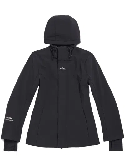 Balenciaga Stretch Waterproof Ski Parka In Black