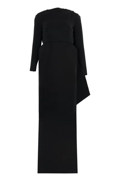 Balenciaga Stretching Crepe Dress In Black